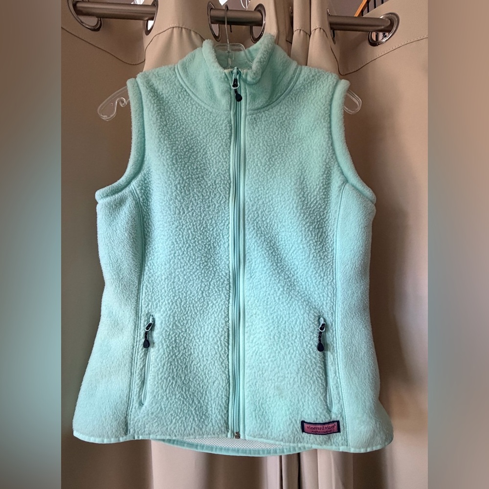 Vineyard Vines Light Blue Fleece Vest
